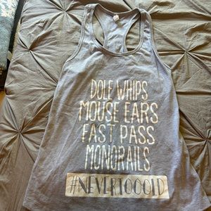 Women’s tank top, size small, racer back, perfect for Disney lovers!